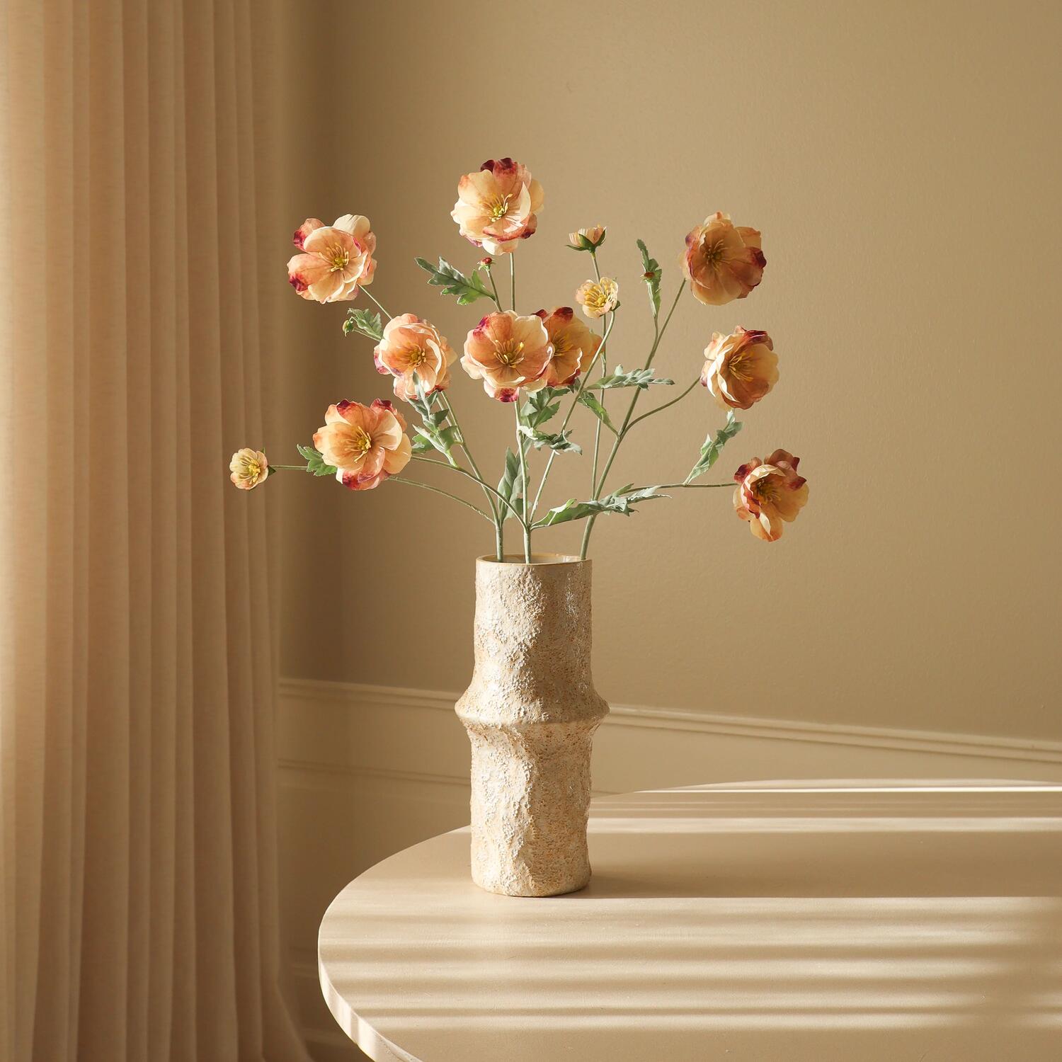 Four Heads valmue kunstig blomst - rosa